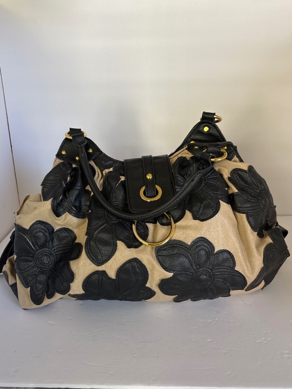 Big Buddha Grayson Appliqué Hobo Shoulder Handbag
